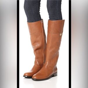 Tory Burch Jolie Brown Leather Riding Boots